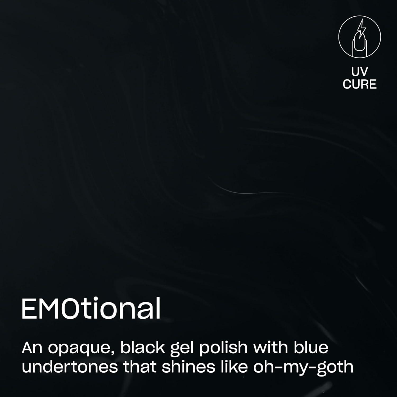 imageOPI GELement LED Cure Gel Nail Polish System DIY Salon Quality Assorted Colors Base amp Top Coat LED Curing Lamp Starter Kit Prep Supplies Sold Separately Vegan Soak Off RemovalEMOtional Opaque Dark Black Crme