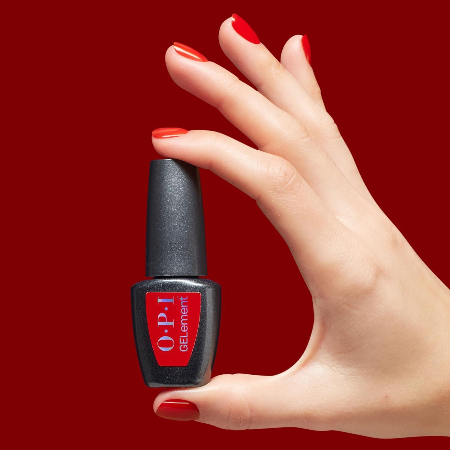 imageOPI GELement LED Cure Gel Nail Polish System DIY Salon Quality Assorted Colors Base amp Top Coat LED Curing Lamp Starter Kit Prep Supplies Sold Separately Vegan Soak Off RemovalGlossy Goddess Opaque Bright Warm Red Crme