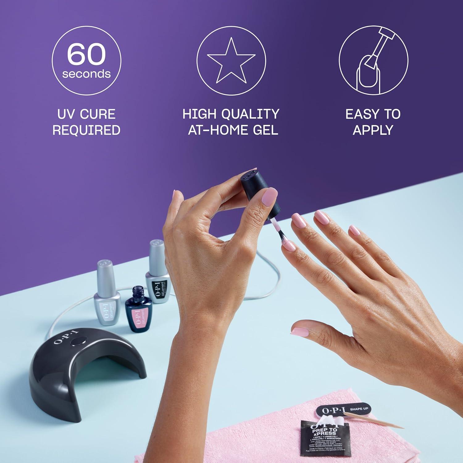 imageOPI GELement LED Cure Gel Nail Polish System DIY Salon Quality Assorted Colors Base amp Top Coat LED Curing Lamp Starter Kit Prep Supplies Sold Separately Vegan Soak Off RemovalJust Got Leid Opaque Soft Nude Brown Crme