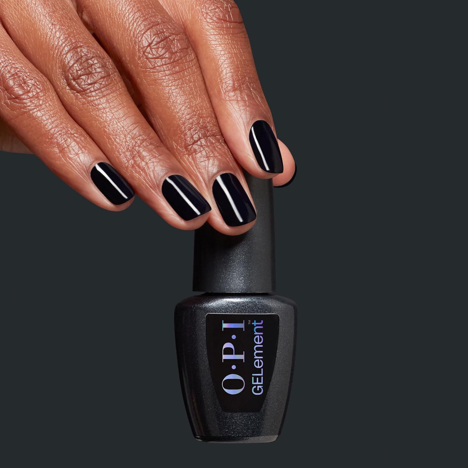 imageOPI GELement LED Cure Gel Nail Polish System DIY Salon Quality Assorted Colors Base amp Top Coat LED Curing Lamp Starter Kit Prep Supplies Sold Separately Vegan Soak Off RemovalEMOtional Opaque Dark Black Crme