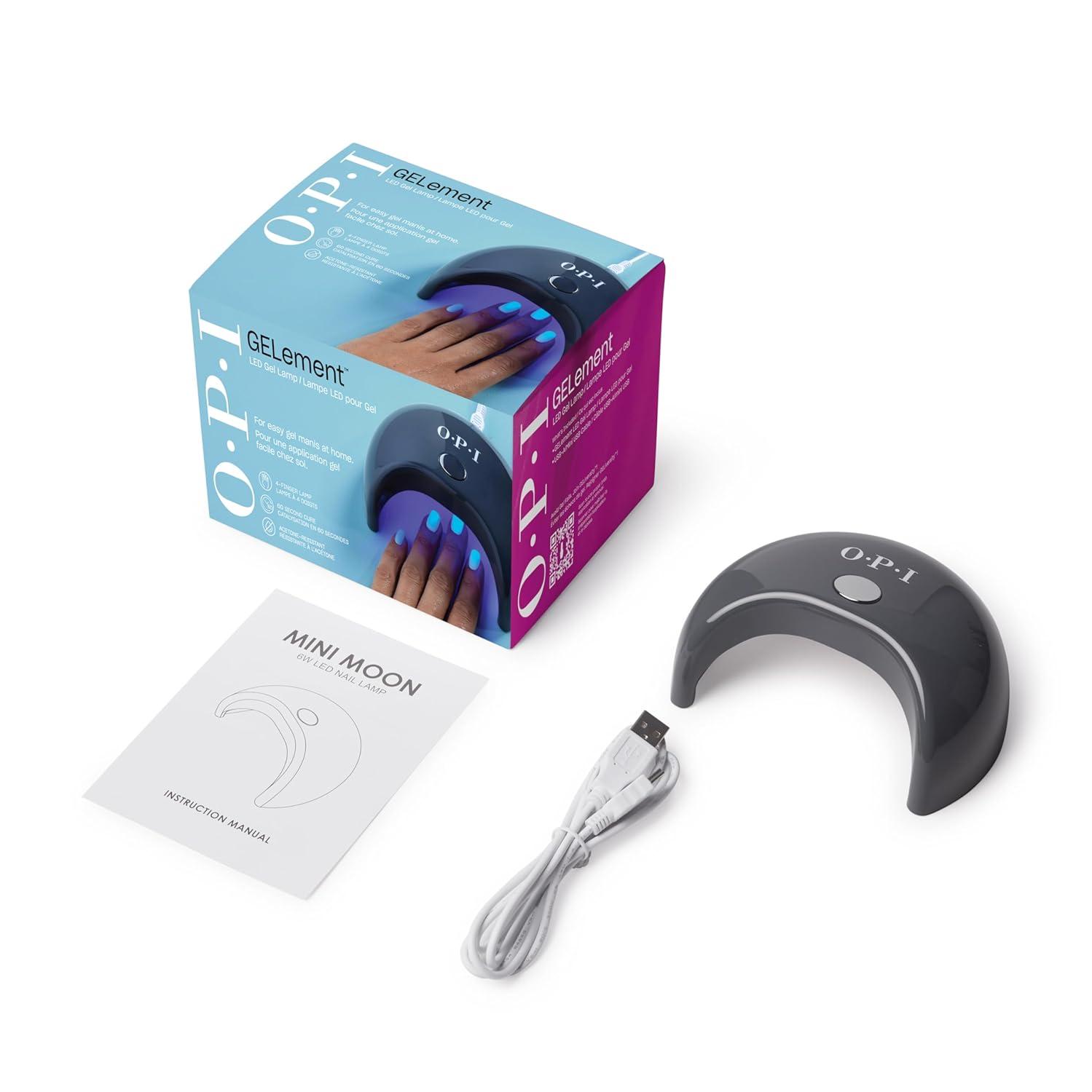 imageOPI GELement LED Curing Lamp for Gel Nail Polish DIY Professional Salon Quality Manicure Results 4 Finger Design amp Mirrored Interior for Curing 60 Second Timer