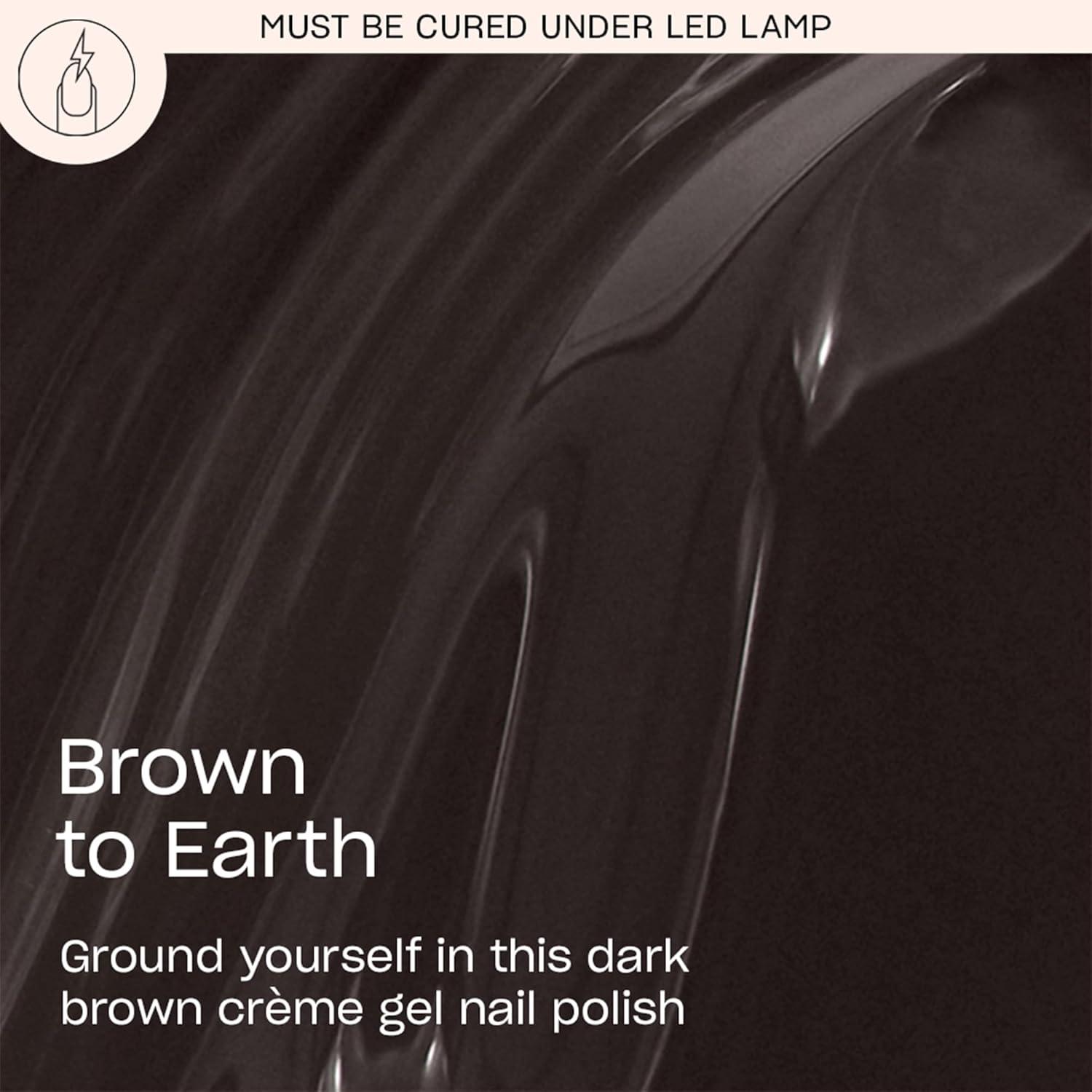 imageOPI GelColor LED Cure Gel Nail Polish Nude amp Brown Shades SalonQuality Shine LongLasting Wear Easily Soak Off Removal Vegan amp HEMA Free 05 Fl OzBrown to Earth Opaque Dark Brown