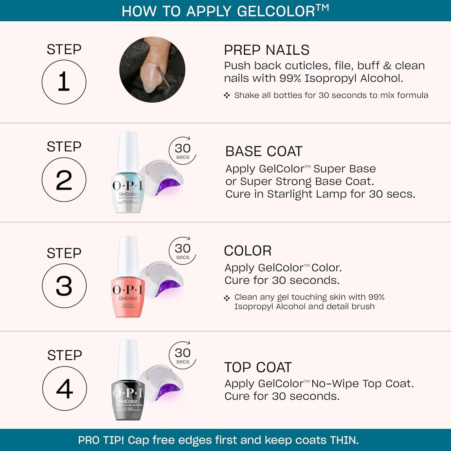 imageOPI GelColor LED Cure Gel Nail Polish Nude amp Brown Shades SalonQuality Shine LongLasting Wear Easily Soak Off Removal Vegan amp HEMA Free 05 Fl OzPut It in Neutral Sheer Soft Nude Pink