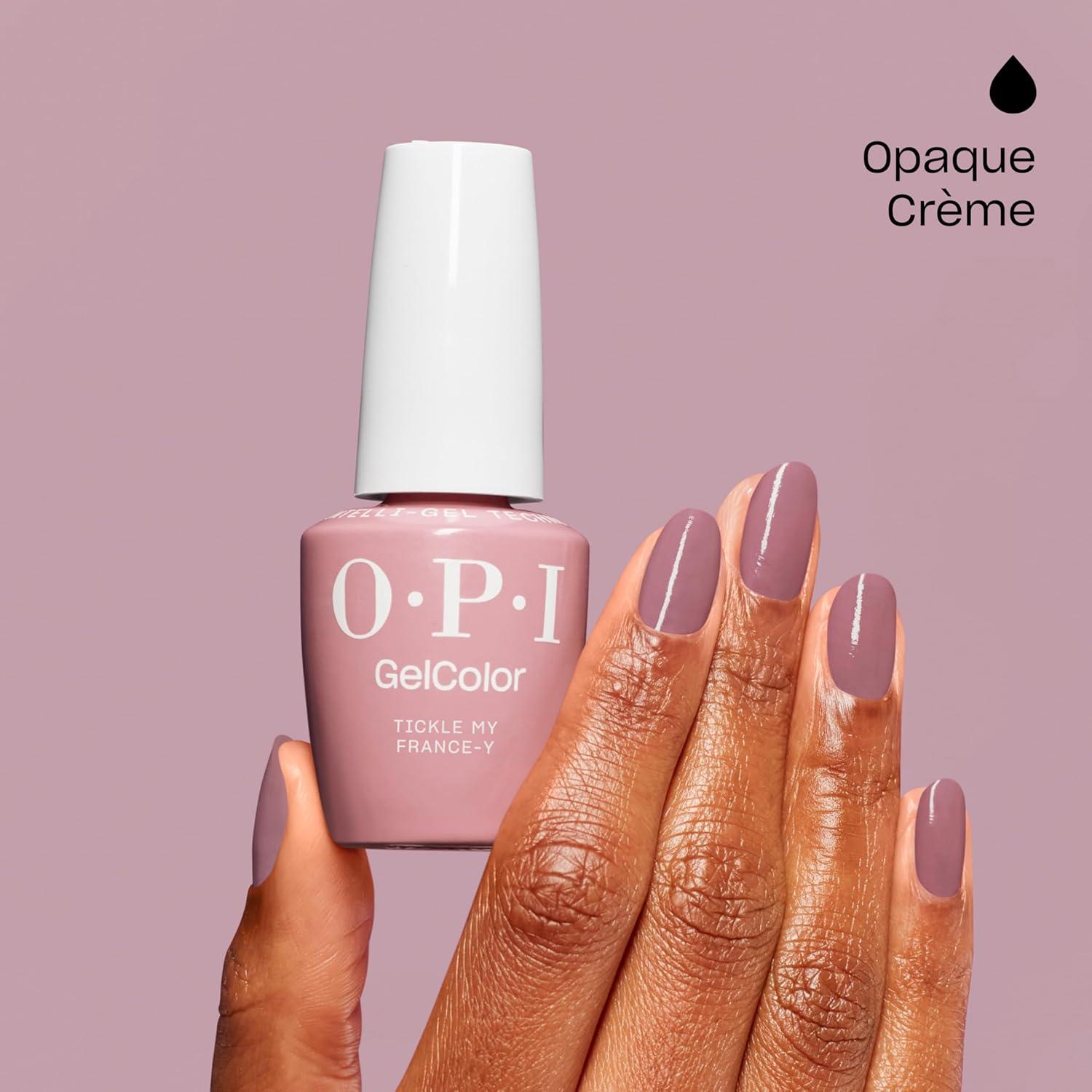 imageOPI GelColor LED Cure Gel Nail Polish Nude amp Brown Shades SalonQuality Shine LongLasting Wear Easily Soak Off Removal Vegan amp HEMA Free 05 Fl OzTickle My Francey Opaque Neutral Nude Pink