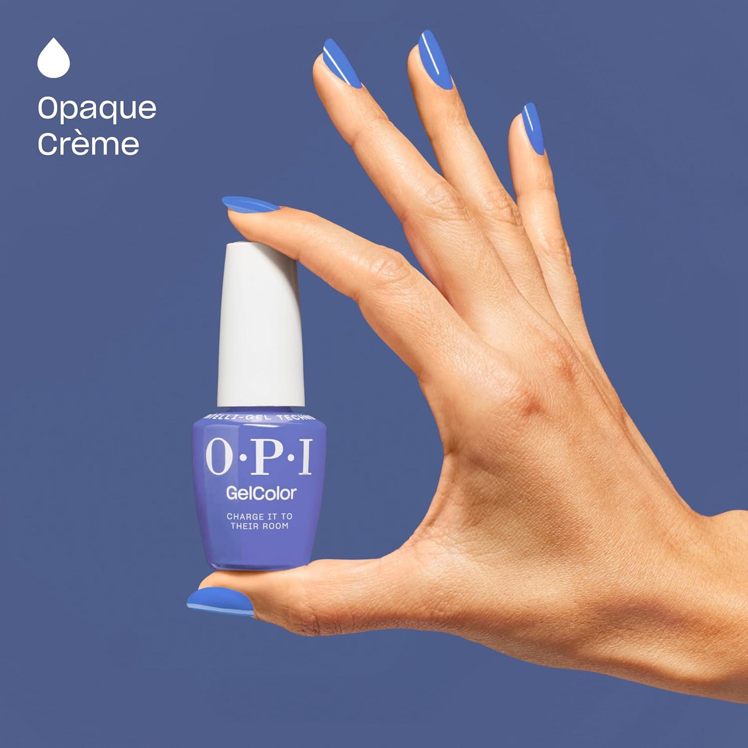 imageOPI GelColor LED Cure Gel Nail Polish Pink amp Purple Shades SalonQuality Shine LongLasting Wear Easily Soak Off Removal Vegan amp HEMA Free 05 Fl OzCharge It to Their Room Opaque Soft Pastel Purple