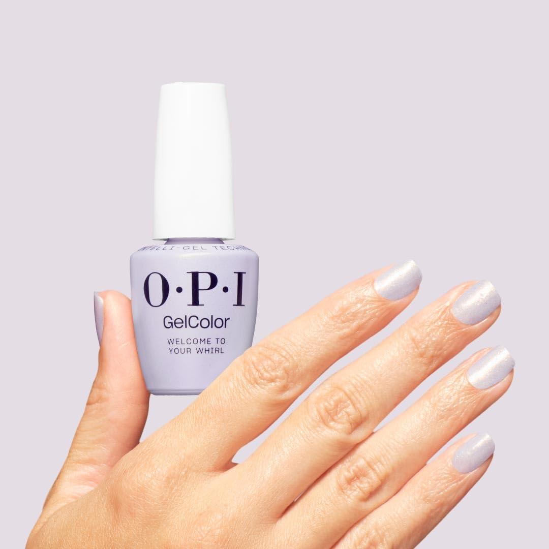 imageOPI GelColor LED Cure Gel Nail Polish Pink amp Purple Shades SalonQuality Shine LongLasting Wear Easily Soak Off Removal Vegan amp HEMA Free 05 Fl OzWelcome to Your Whirl Sheer Pastel Lavender Shimmer