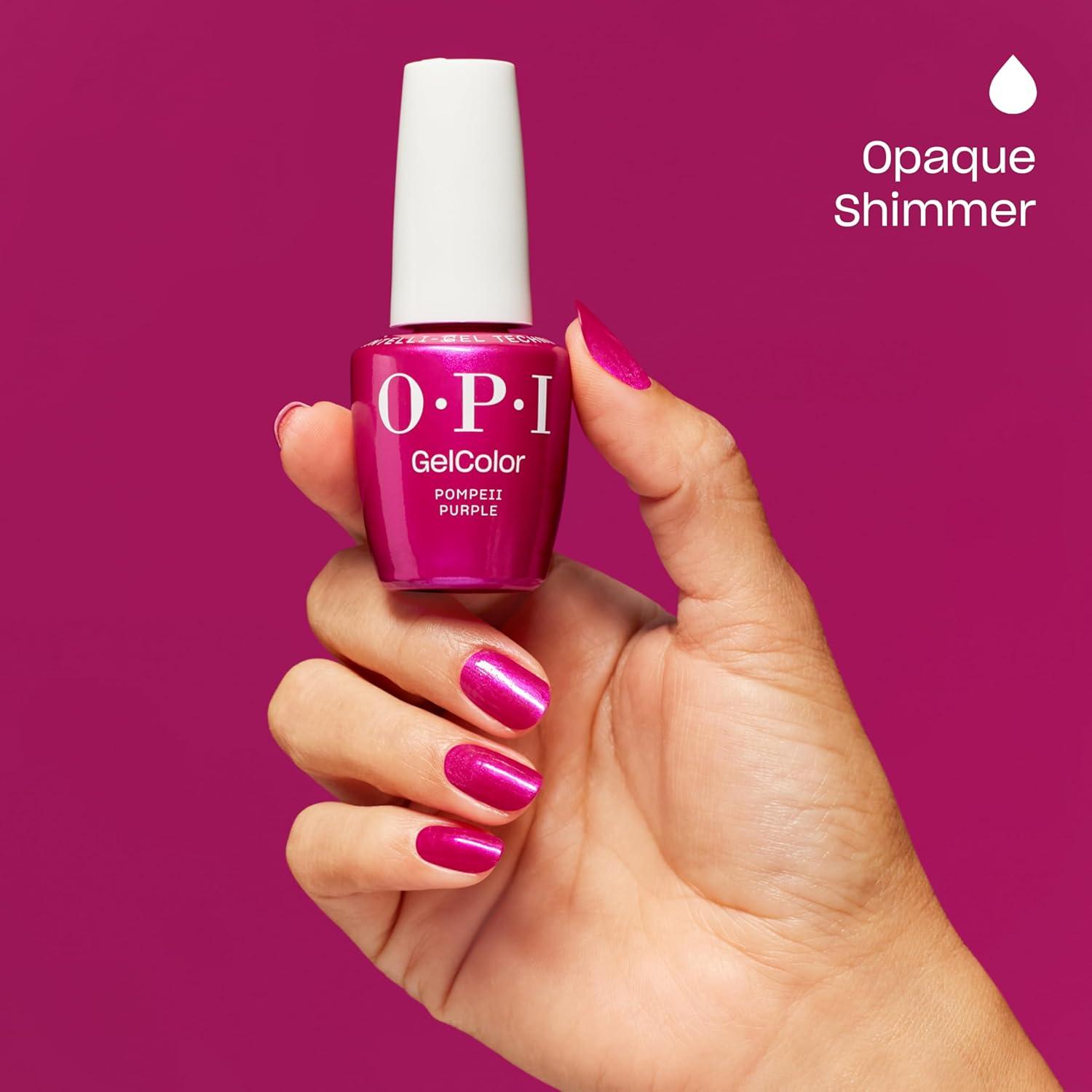 imageOPI GelColor LED Cure Gel Nail Polish Pink amp Purple Shades SalonQuality Shine LongLasting Wear Easily Soak Off Removal Vegan amp HEMA Free 05 Fl OzPompeii Purple Opaque Bright PinkPurple Pearl Shimmer