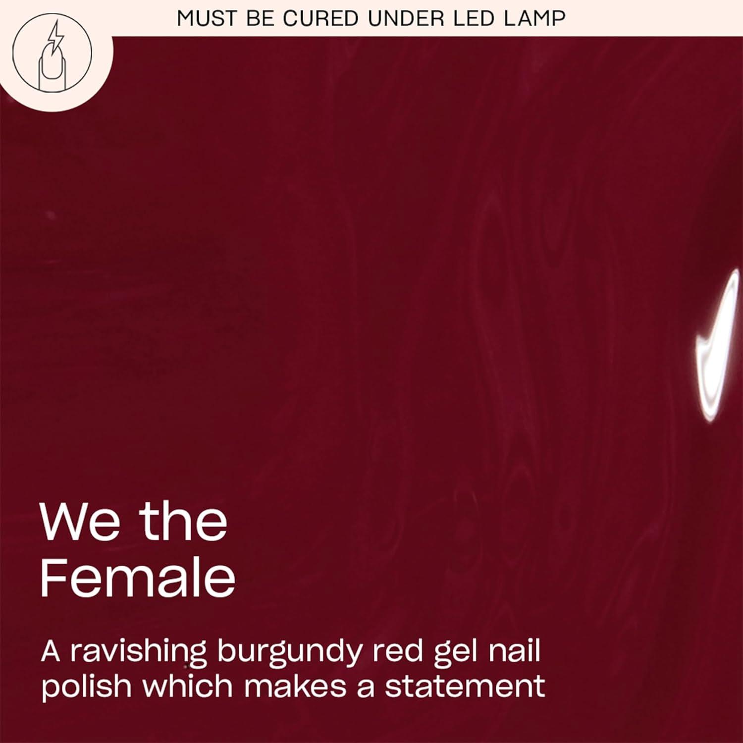 imageOPI GelColor LED Cure Gel Nail Polish Red Shades SalonQuality Shine LongLasting Wear Easily Soak Off Removal Vegan amp HEMA Free 05 Fl OzWe the Female Opaque Dark Cool Burgundy Red