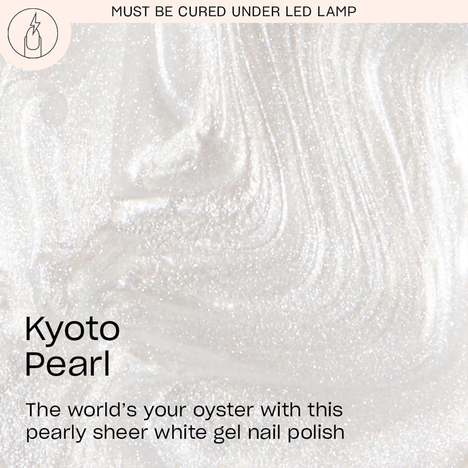 imageOPI GelColor LED Cure Gel Nail Polish White Gray amp Black Shades SalonQuality Shine LongLasting Wear Easily Soak Off Removal Vegan amp HEMA Free 05 Fl OzKyoto Pearl Opaque Soft White Pearl Shimmer