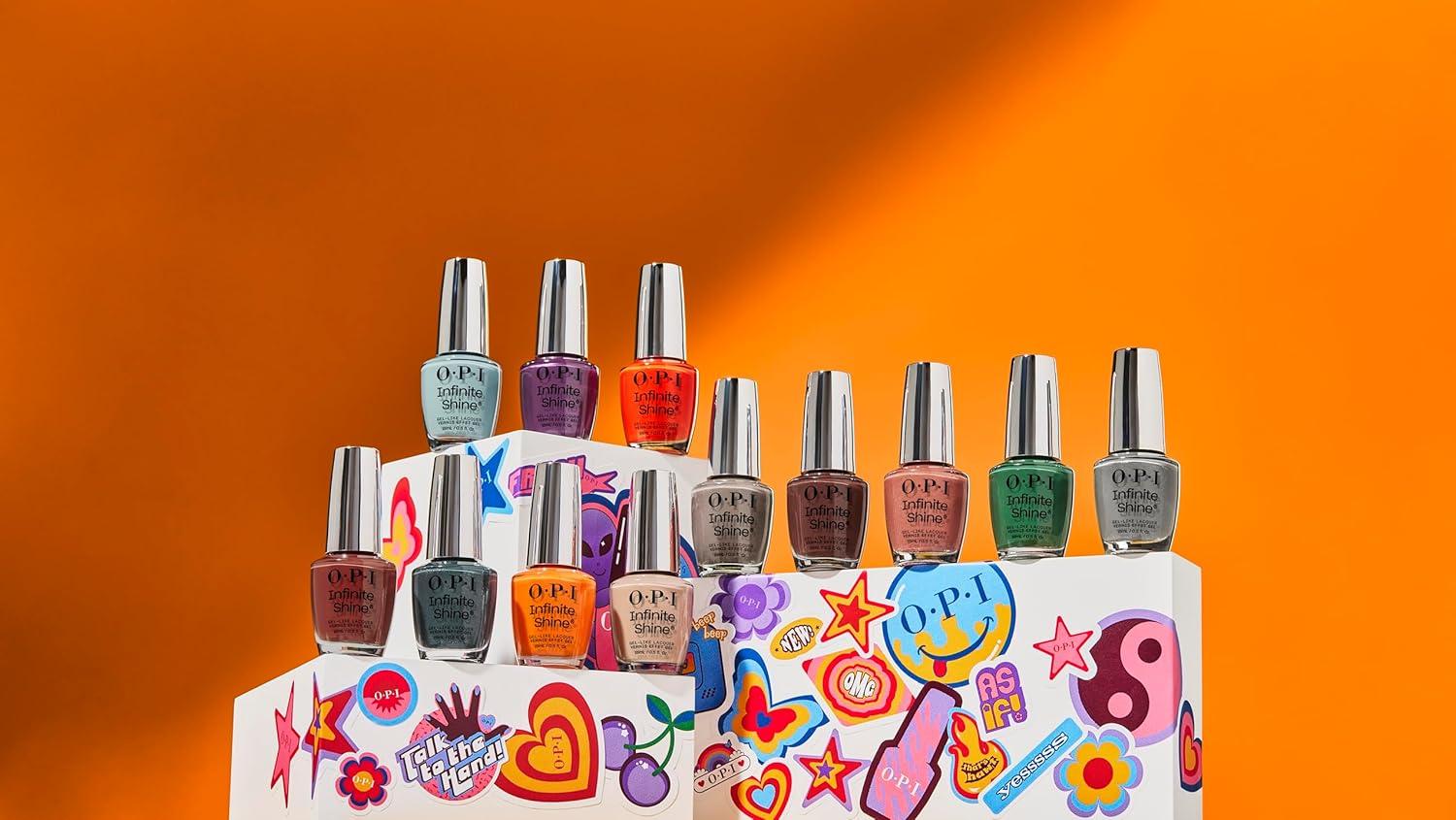 imageOPI Infinite Shine Nail Polish Nudes amp Browns Gellike Wear amp Shine Vegan Long Lasting Streak FreeTrack Suited Cutie SemiSheer Soft Neutral Mauve Gold Shimmer