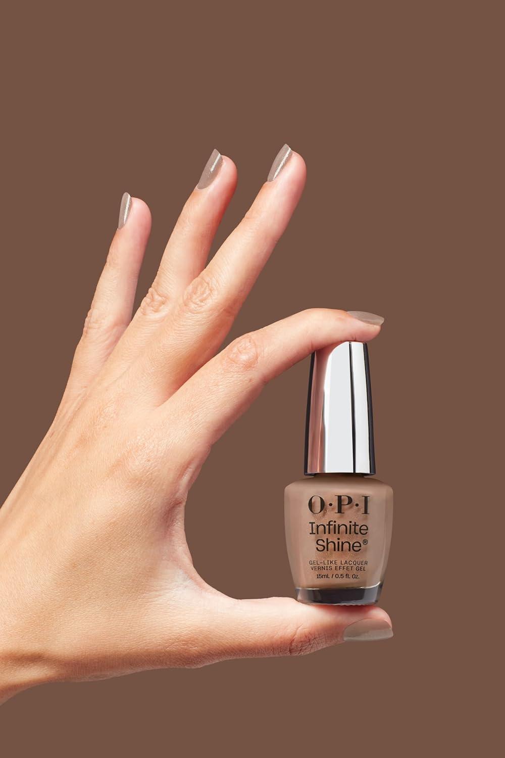 imageOPI Infinite Shine Nail Polish Nudes amp Browns Gellike Wear amp Shine Vegan Long Lasting Streak FreeTrack Suited Cutie SemiSheer Soft Neutral Mauve Gold Shimmer