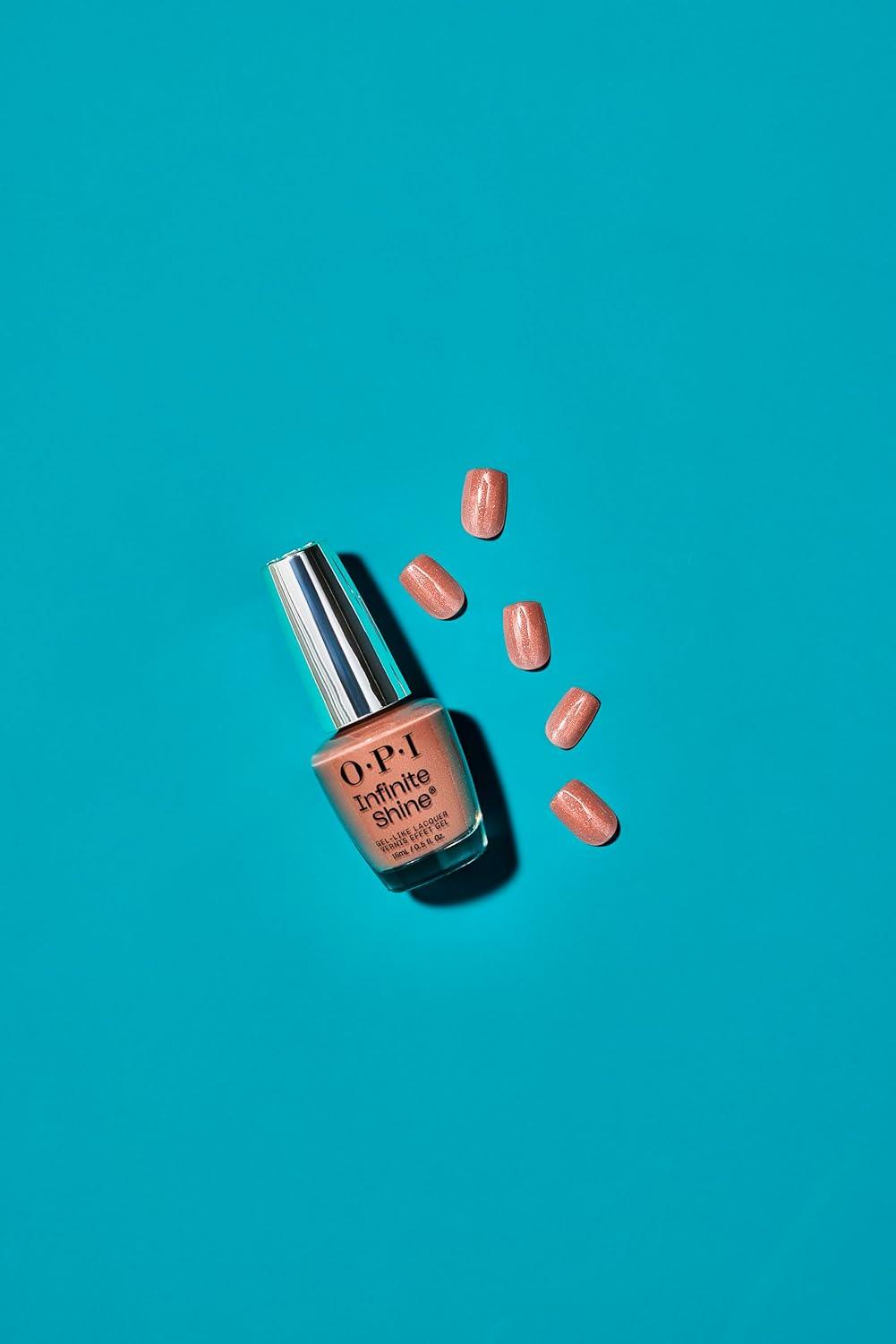 imageOPI Infinite Shine Nail Polish Nudes amp Browns Gellike Wear amp Shine Vegan Long Lasting Streak FreeTrack Suited Cutie SemiSheer Soft Neutral Mauve Gold Shimmer