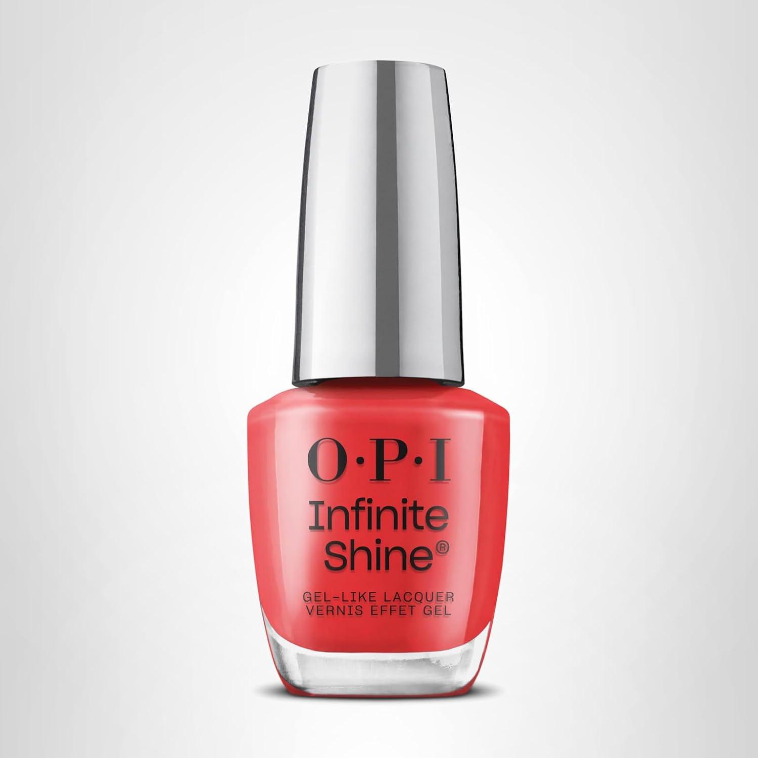 imageOPI Infinite Shine Nail Polish Reds Gellike Wear amp Shine Vegan Long Lasting Streak FreeCajun Shrimp