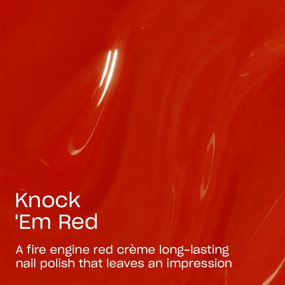 imageOPI Infinite Shine Nail Polish Reds Gellike Wear amp Shine Vegan Long Lasting Streak FreeKnock Em Red