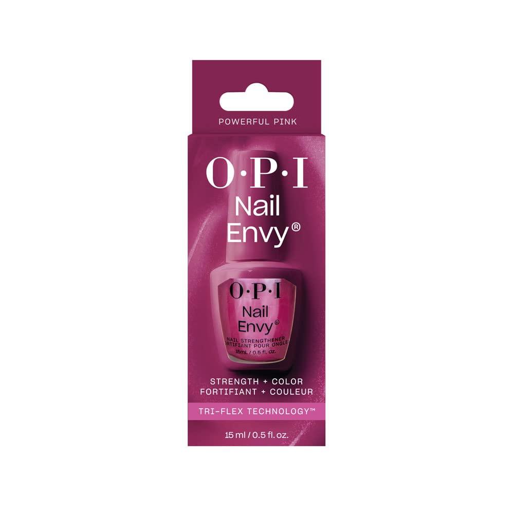 imageOPI Nail Envy Nail Strengthener Clear amp Opaque Crme Nail Polish Treatment Strengthen Weak amp Thin NailsPowerful Pink