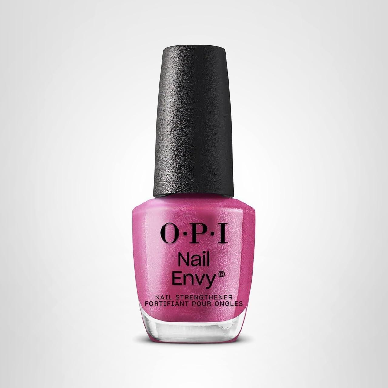 imageOPI Nail Envy Nail Strengthener Clear amp Opaque Crme Nail Polish Treatment Strengthen Weak amp Thin NailsPowerful Pink