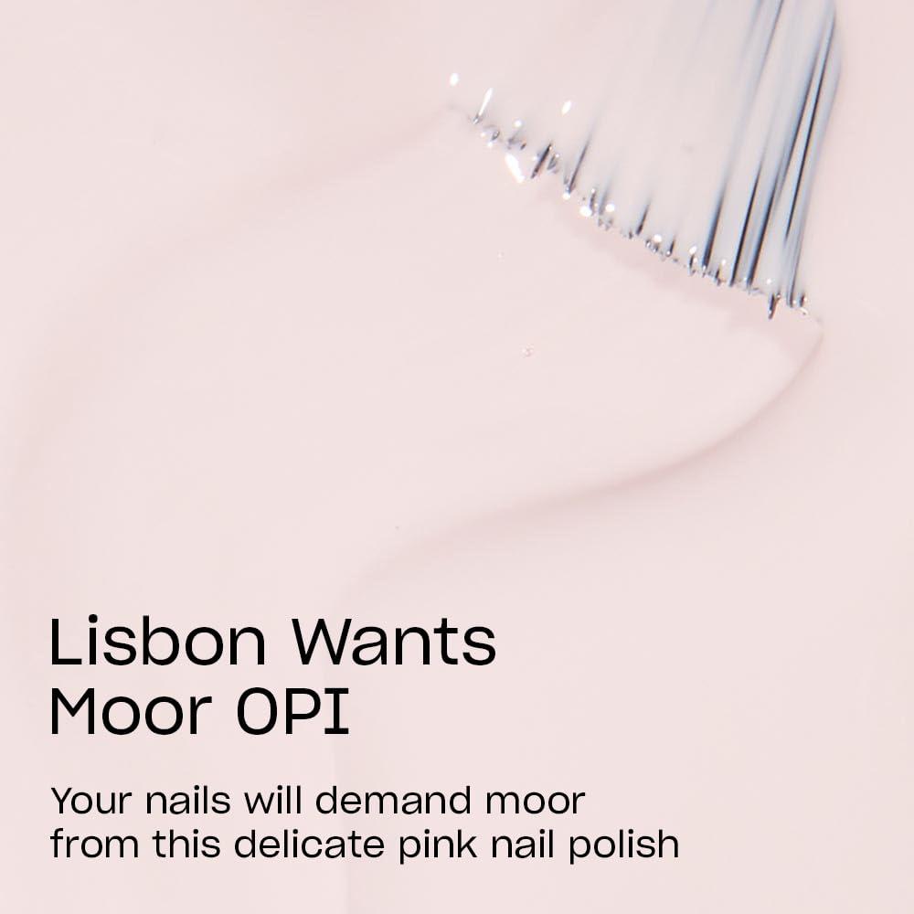 imageOPI Nail Lacquer Classic Nail Polish Colors Pink amp Purple Shades Crme Shimmer and Glitter Chip Resistant NailPolish Fast Drying Streakfree Formula 05 Fl OzLisbon Wants Moor OPI Opaque Soft Pink