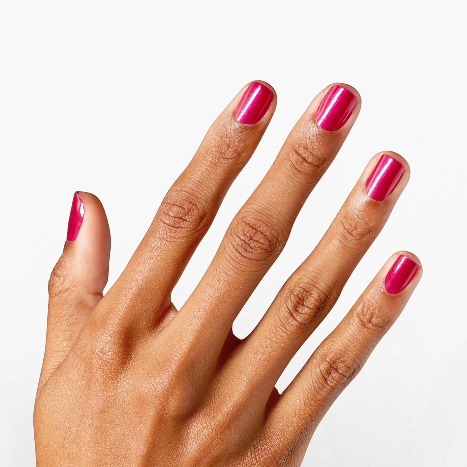 imageOPI Nail Lacquer Classic Nail Polish Colors Red Shades Crme Shimmer and Glitter Chip Resistant NailPolish Fast Drying Streakfree Formula 05 Fl OzCyber Cherry on Top Opaque Bright Pink Metallic