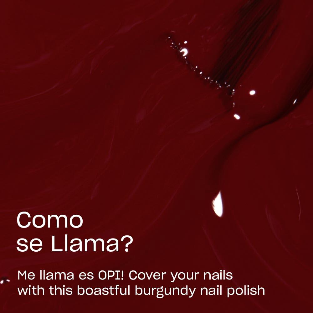 imageOPI Nail Lacquer Classic Nail Polish Colors Red Shades Crme Shimmer and Glitter Chip Resistant NailPolish Fast Drying Streakfree Formula 05 Fl OzComo se Llama Opaque Cool Dark Red