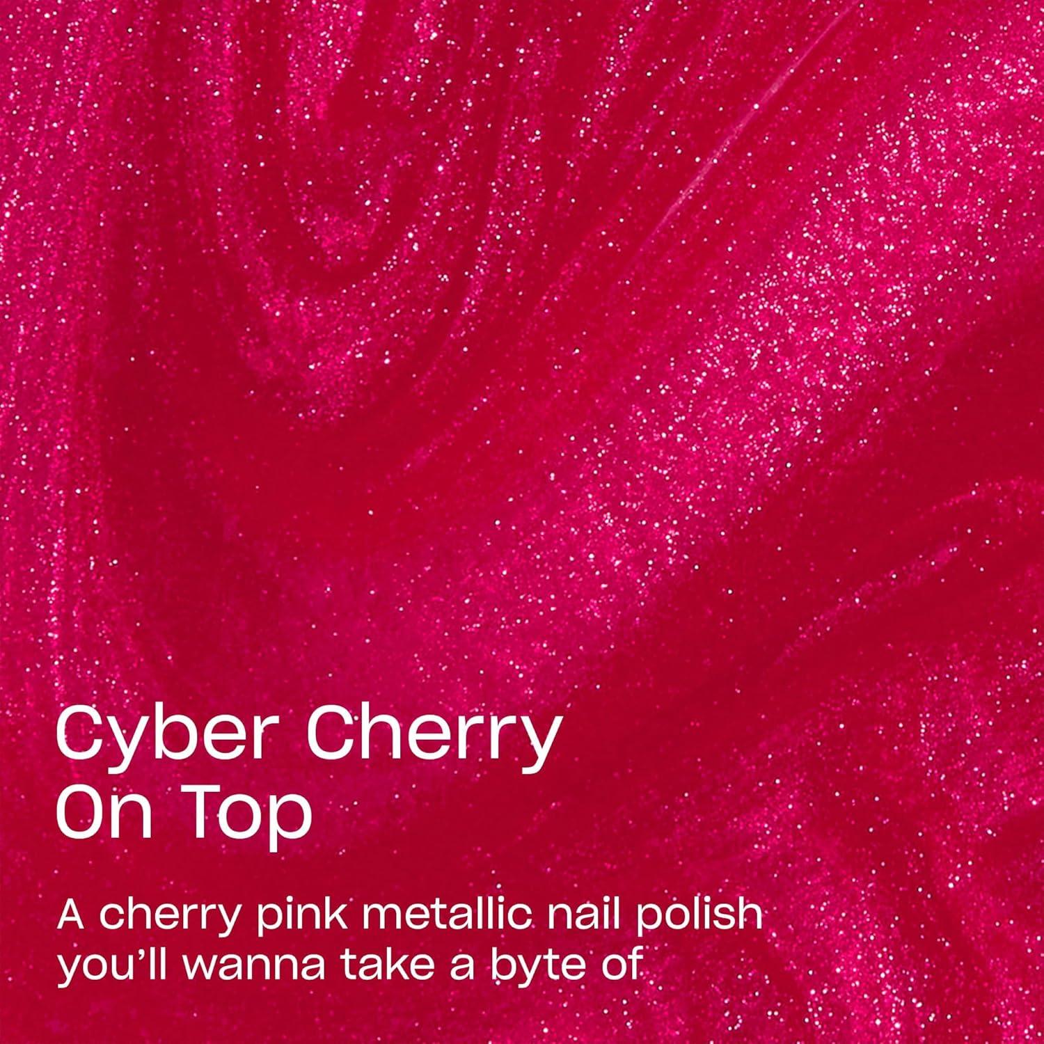 imageOPI Nail Lacquer Classic Nail Polish Colors Red Shades Crme Shimmer and Glitter Chip Resistant NailPolish Fast Drying Streakfree Formula 05 Fl OzCyber Cherry on Top Opaque Bright Pink Metallic