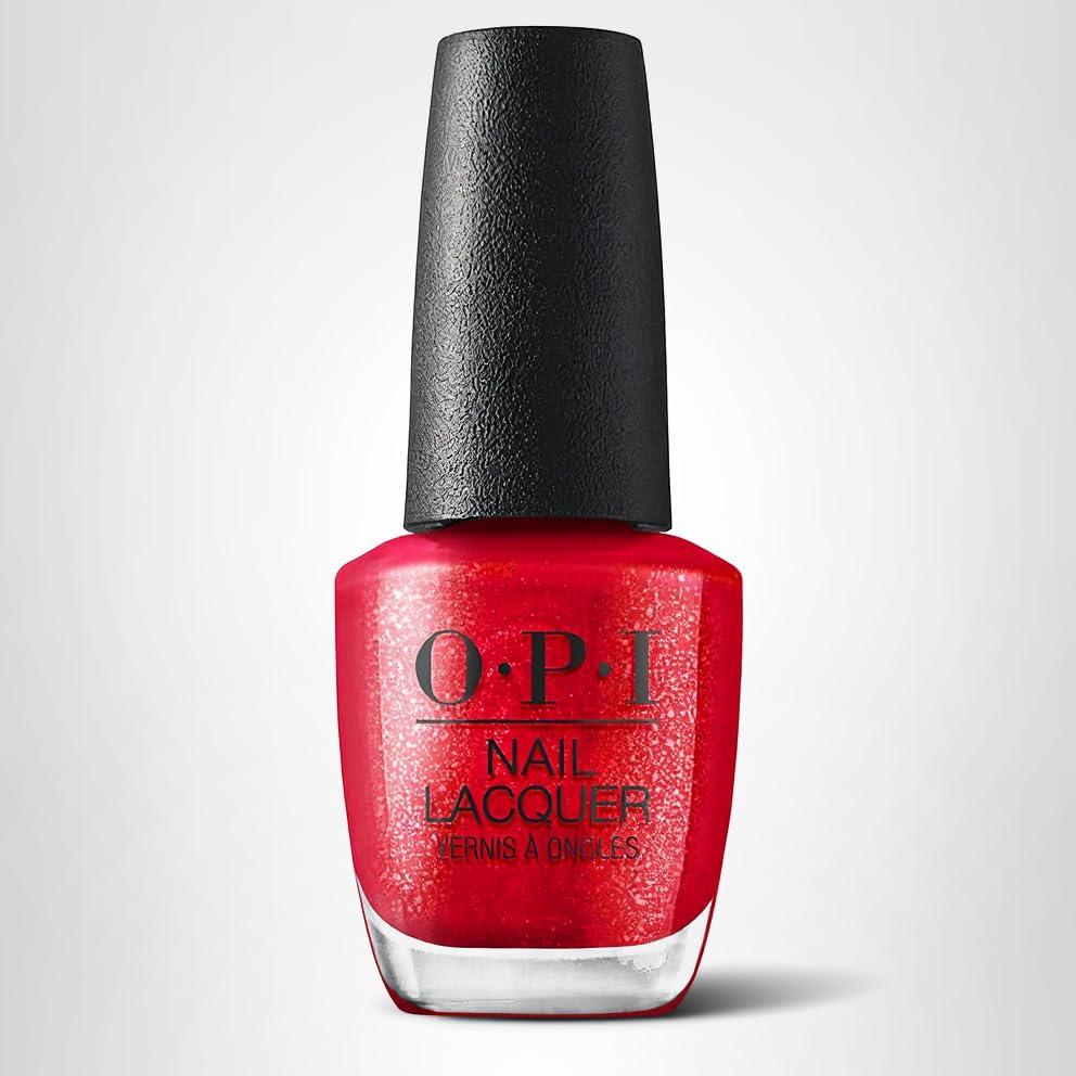 imageOPI Nail Lacquer Classic Nail Polish Colors Red Shades Crme Shimmer and Glitter Chip Resistant NailPolish Fast Drying Streakfree Formula 05 Fl OzKiss My Aries Opaque Bright Red Shimmer