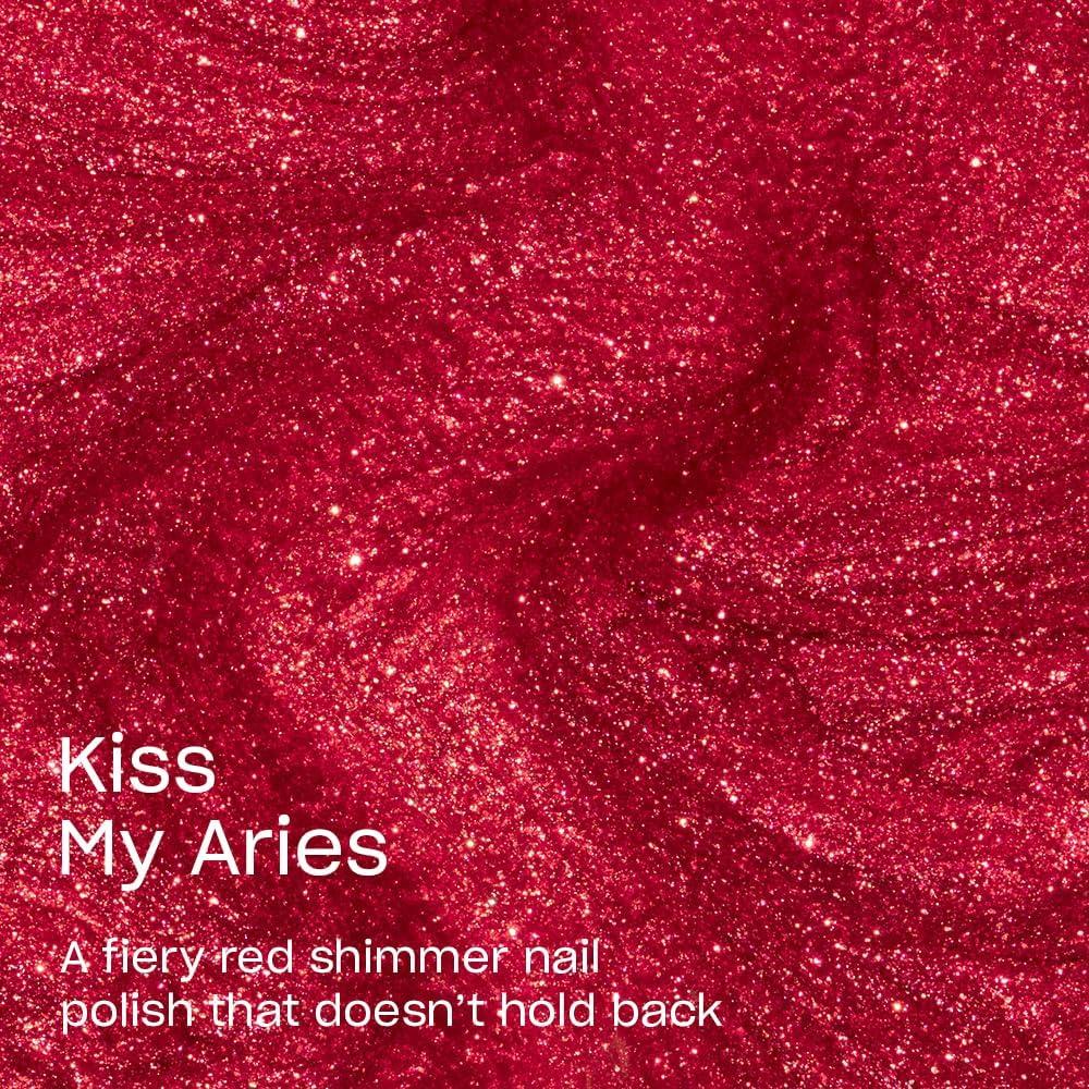 imageOPI Nail Lacquer Classic Nail Polish Colors Red Shades Crme Shimmer and Glitter Chip Resistant NailPolish Fast Drying Streakfree Formula 05 Fl OzKiss My Aries Opaque Bright Red Shimmer