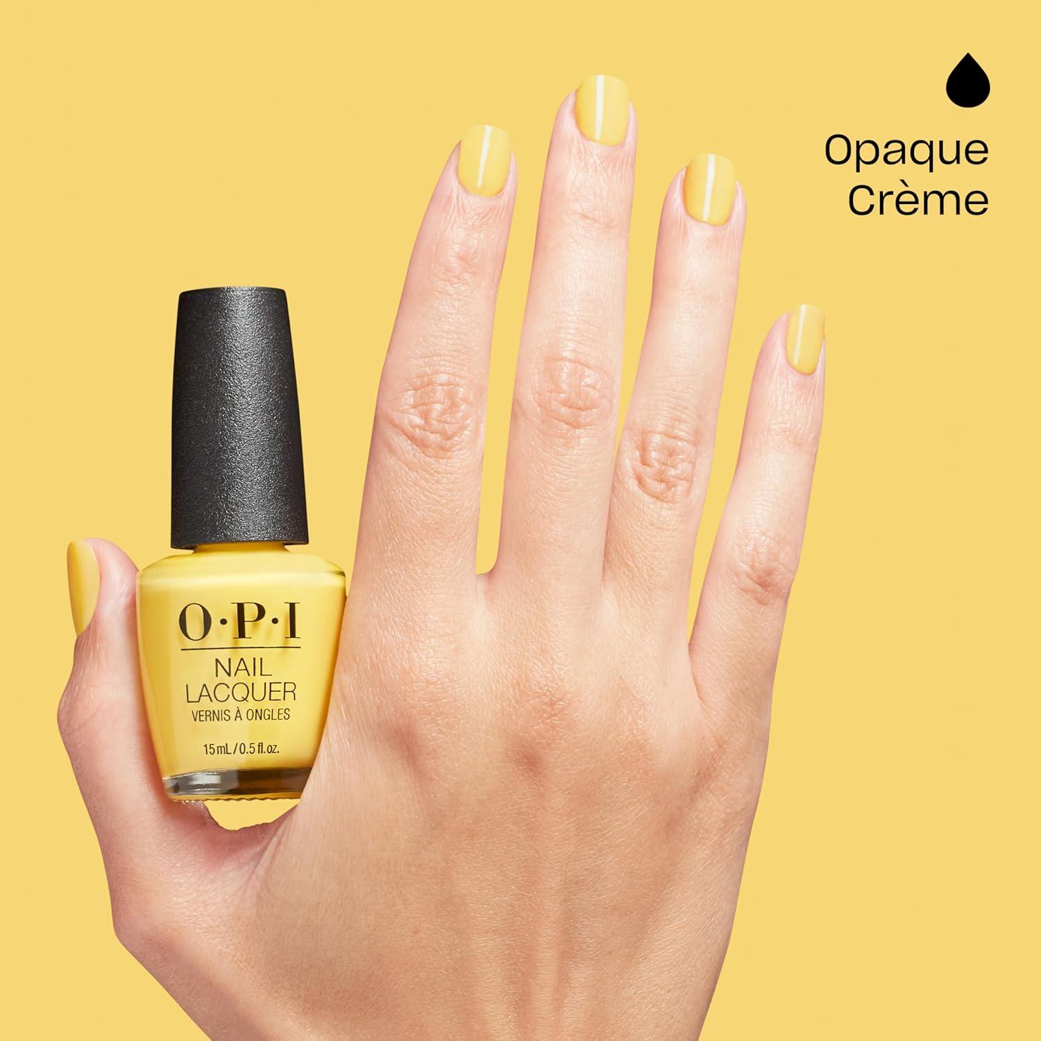 imageOPI Nail Lacquer Classic Nail Polish Colors Yellow amp Orange Shades Crme Shimmer and Glitter Chip Resistant NailPolish Fast Drying Streakfree Formula 05 Fl OzDaffodil Duck Walk Opaque Bright Yellow