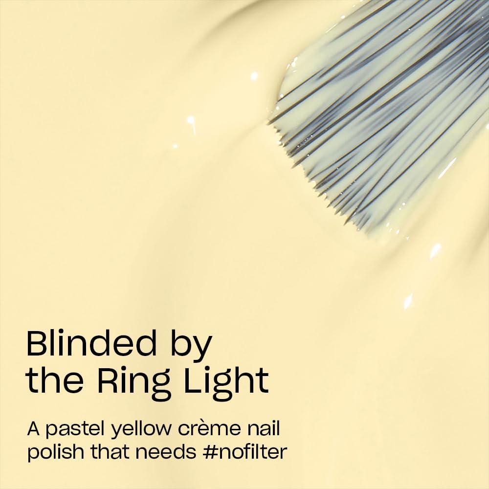 imageOPI Nail Lacquer Classic Nail Polish Colors Yellow amp Orange Shades Crme Shimmer and Glitter Chip Resistant NailPolish Fast Drying Streakfree Formula 05 Fl OzBlinded by the Ring Light Opaque Soft Yellow