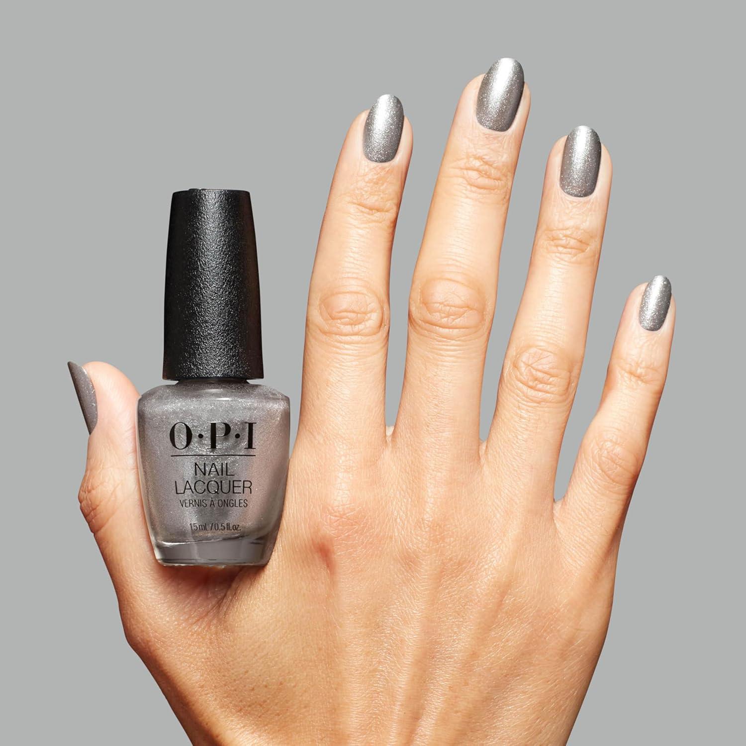 imageOPI Nail Lacquer Nail Polish Colors SemiSheer Opaque amp Shimmer Winter Shades Fast Drying Streak Free amp Chip Resistant Wear Good Enough to Treat Collection Holiday 2025OPIm Frosted SemiSheer Soft Cool Holographic Silver Shimmer