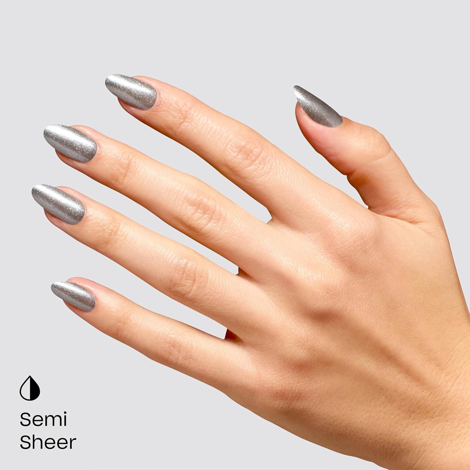 imageOPI Nail Lacquer Nail Polish Colors SemiSheer Opaque amp Shimmer Winter Shades Fast Drying Streak Free amp Chip Resistant Wear Good Enough to Treat Collection Holiday 2025OPIm Frosted SemiSheer Soft Cool Holographic Silver Shimmer