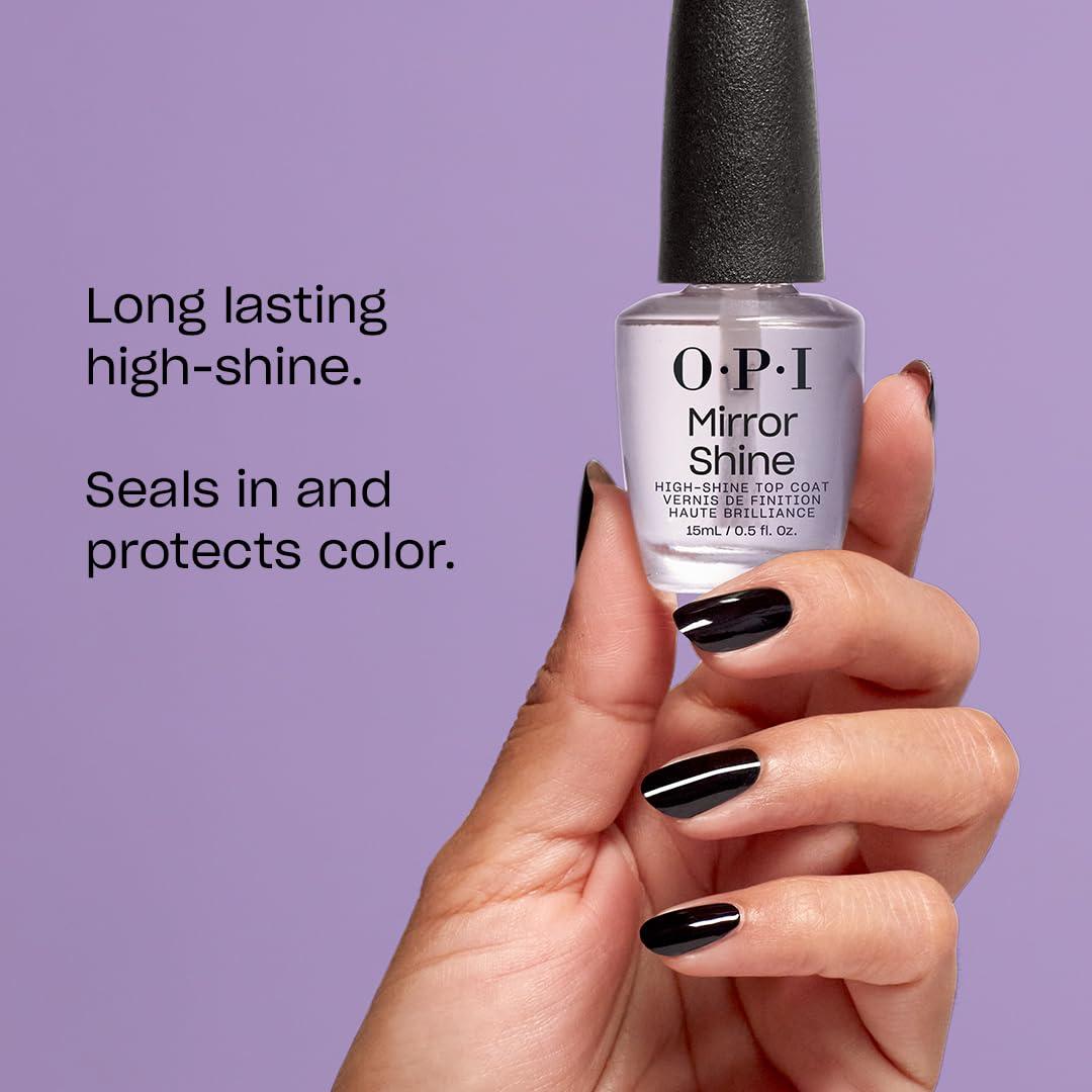 imageOPI Nail Lacquer Top Coat Clear Nail Polish Top Coats Classic Quick Drying High Shine Gellike Volumizing amp Matte Finish Chip Resistant HighGloss Long Lasting Protects Color amp NailsMirror Shine Top Coat High Shine Glossy