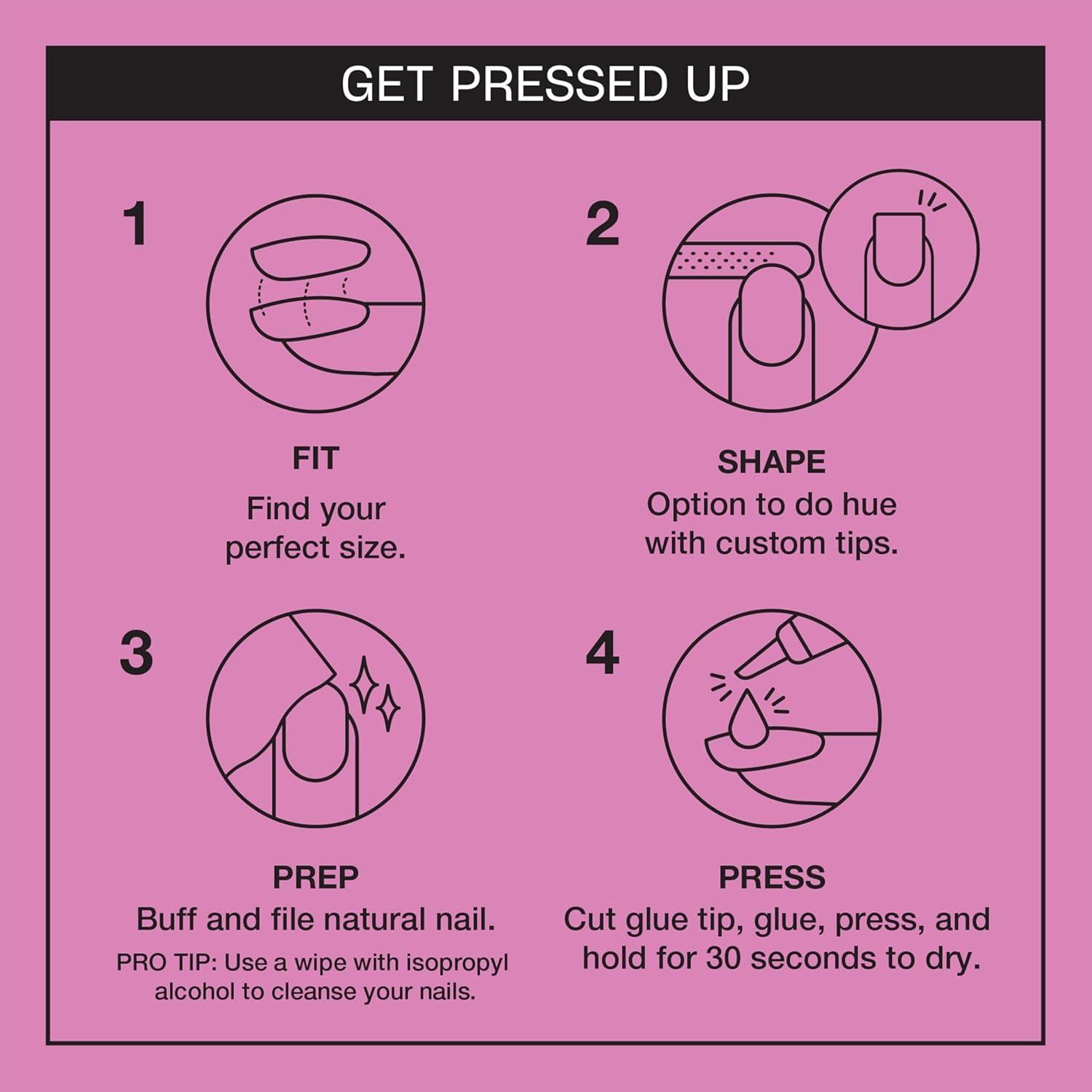 imageOPI On Point Press On Nails Short Round Classic amp Accent Nail Art Press On Nails 24 Count With Nail Glue Instant PressOn Mani Long Lasting Reusable NondamagingLucky Lucky Lavender Pink Lavender