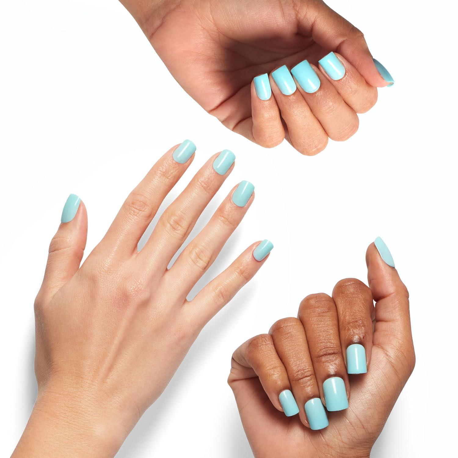 imageOPI On Point Press On Nails Short Round Classic amp Accent Nail Art Press On Nails 24 Count With Nail Glue Instant PressOn Mani Long Lasting Reusable NondamagingSuzi Without a Paddle Soft Cool Blue