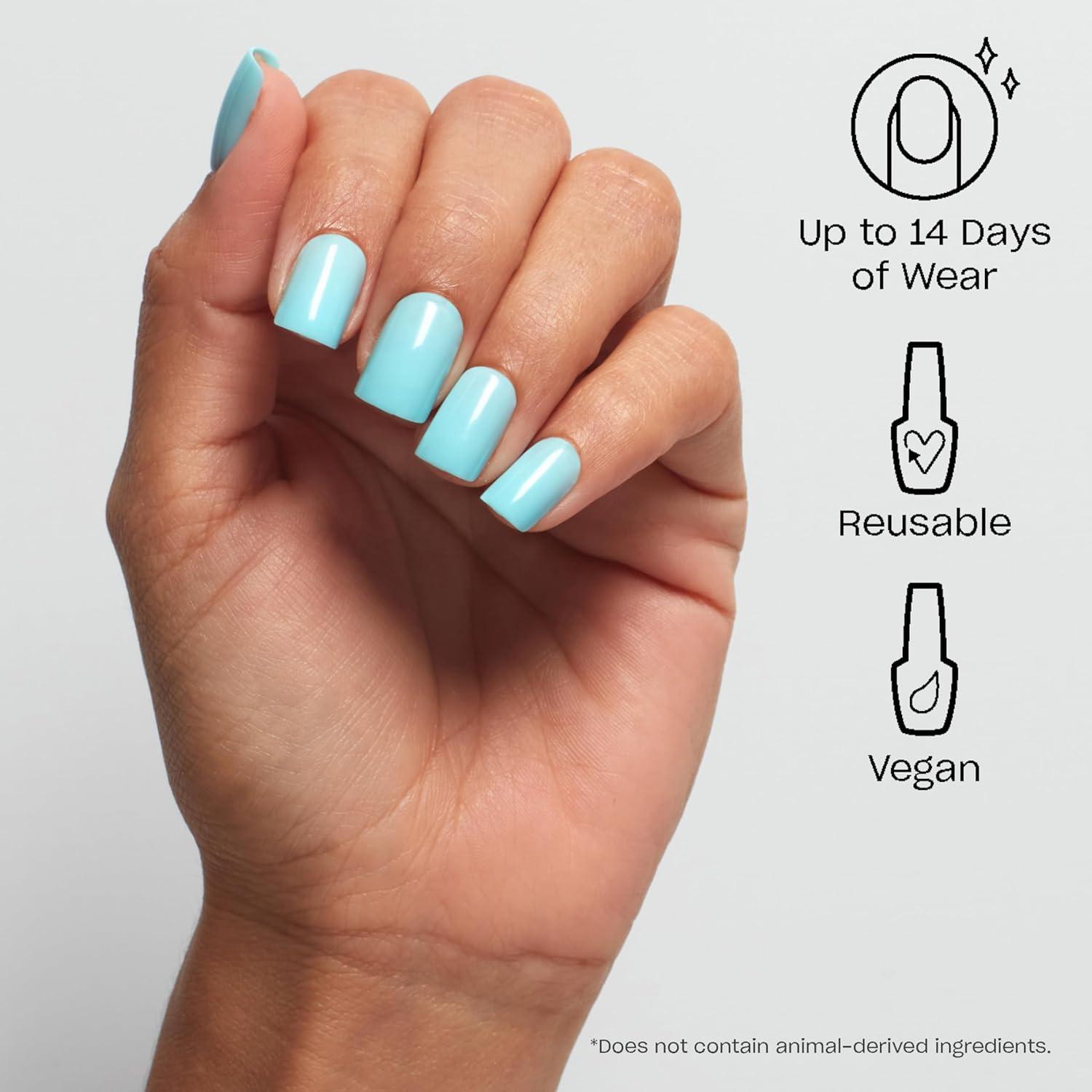 imageOPI On Point Press On Nails Short Round Classic amp Accent Nail Art Press On Nails 24 Count With Nail Glue Instant PressOn Mani Long Lasting Reusable NondamagingSuzi Without a Paddle Soft Cool Blue