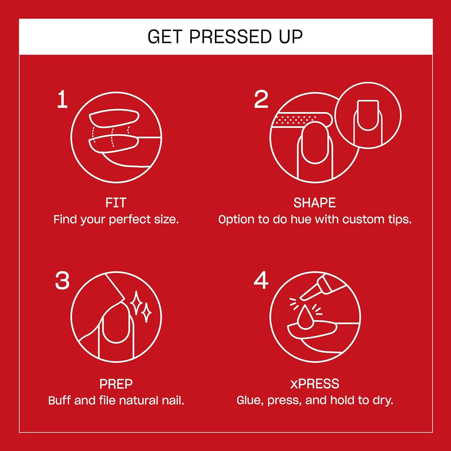 imageOPI On Point Press On Nails Short Round Classic amp Accent Nail Art Press On Nails 24 Count With Nail Glue Instant PressOn Mani Long Lasting Reusable NondamagingBig Candy Apple Red Bright Red with Gold Glitter Nail Art