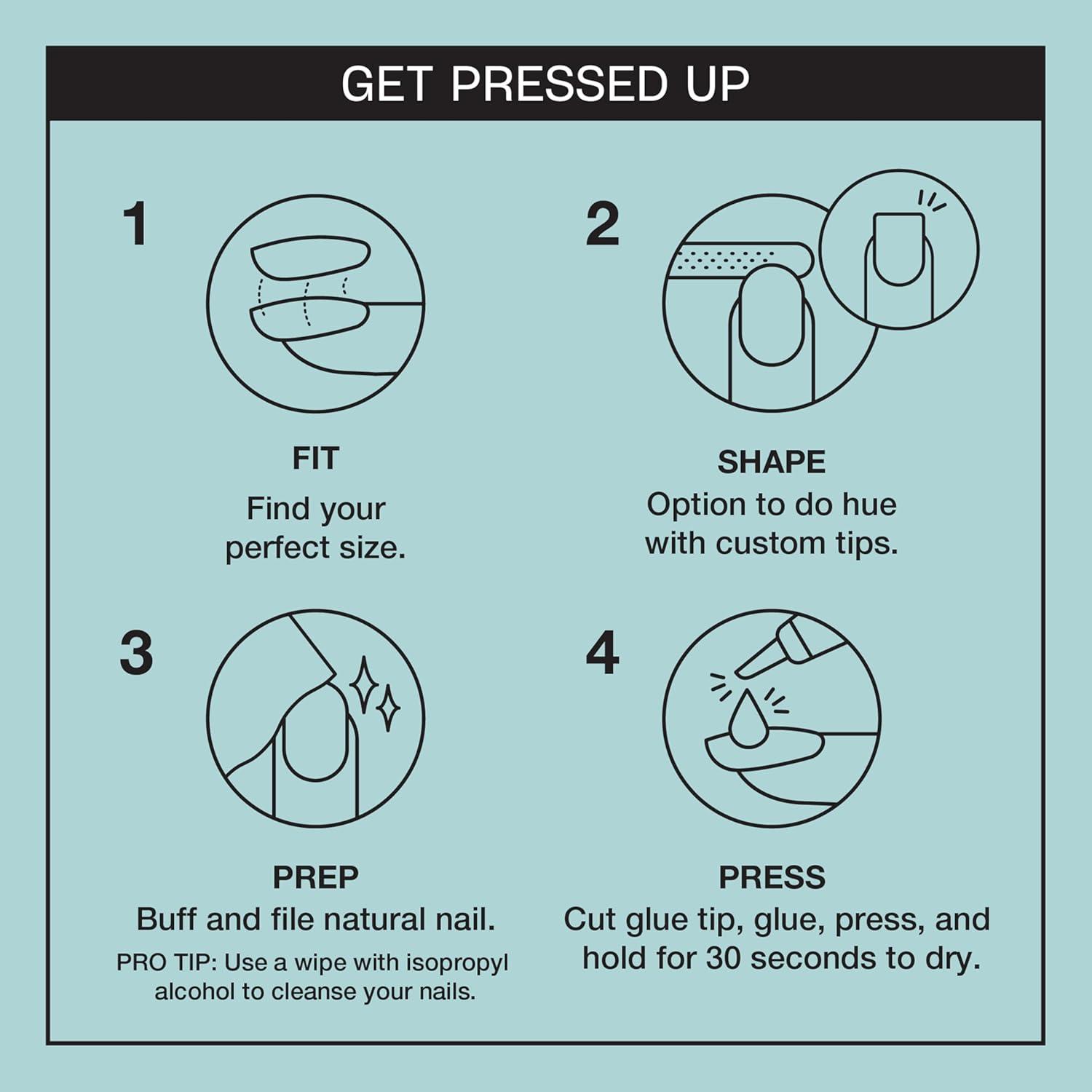 imageOPI On Point Press On Nails Short Round Classic amp Accent Nail Art Press On Nails 24 Count With Nail Glue Instant PressOn Mani Long Lasting Reusable NondamagingSuzi Without a Paddle Soft Cool Blue