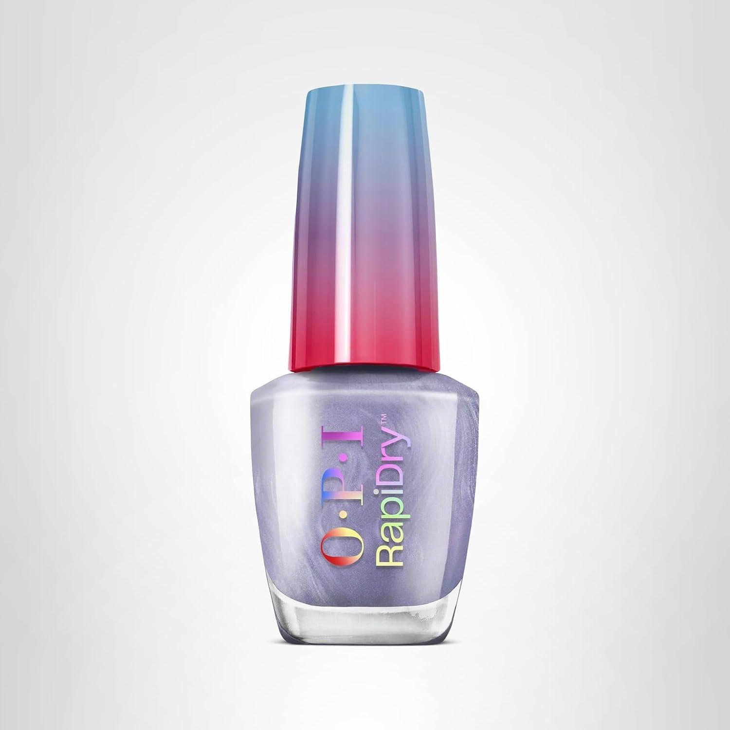 imageOPI RapiDry Quick Dry Nail Polish Colors Opaque Crme amp Shimmer Winter Shades Smudge Proof and Fast Drying in 60 Seconds Vegan Formula Snow Time to Waste Holiday 2025Stop Drop n Whoa Purple Frost Shimmer