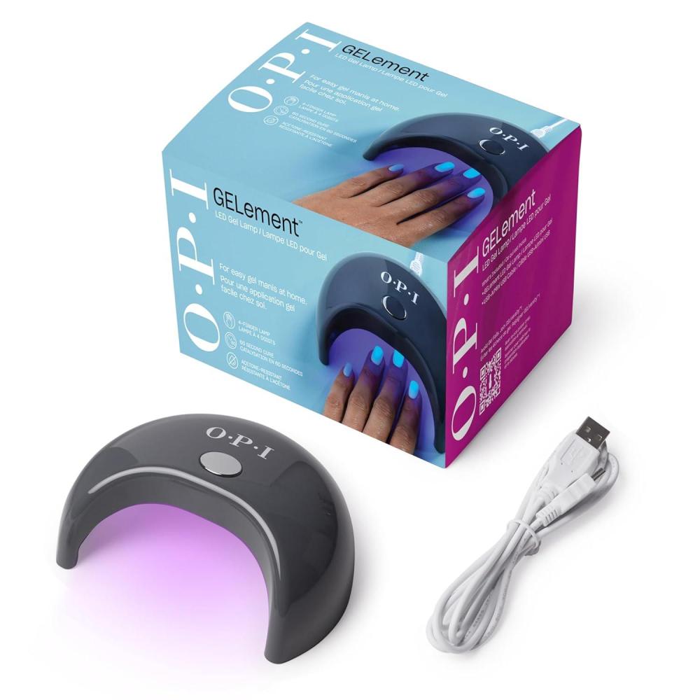 imageOPI GELement LED Curing Lamp for Gel Nail Polish DIY Professional Salon Quality Manicure Results 4 Finger Design amp Mirrored Interior for Curing 60 Second Timer