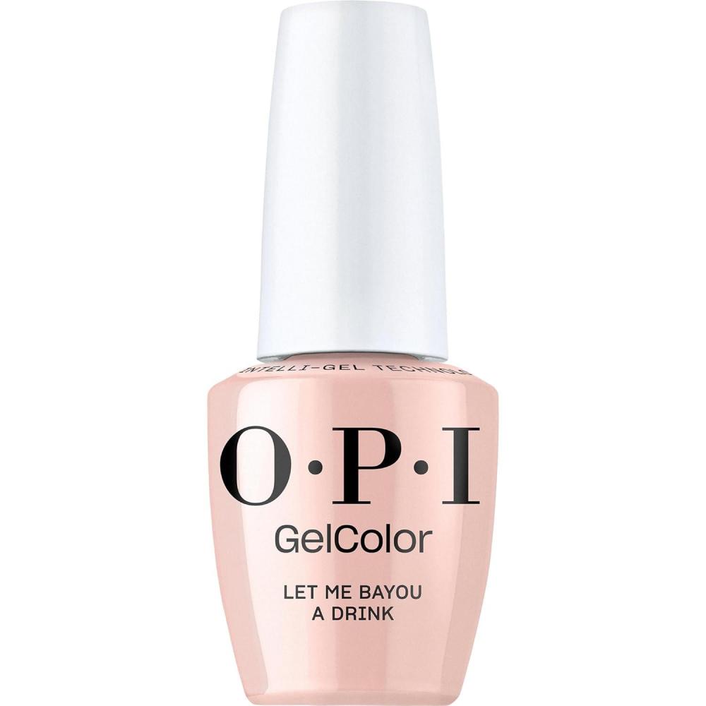 imageOPI GelColor LED Cure Gel Nail Polish Nude amp Brown Shades SalonQuality Shine LongLasting Wear Easily Soak Off Removal Vegan amp HEMA Free 05 Fl OzLet Me Bayou a Drink Sheer Soft Neutral Pink Shimmer