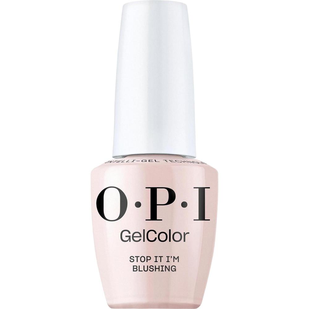 imageOPI GelColor LED Cure Gel Nail Polish Nude amp Brown Shades SalonQuality Shine LongLasting Wear Easily Soak Off Removal Vegan amp HEMA Free 05 Fl OzStop It Im Blushing Opaque Soft Beige Pink