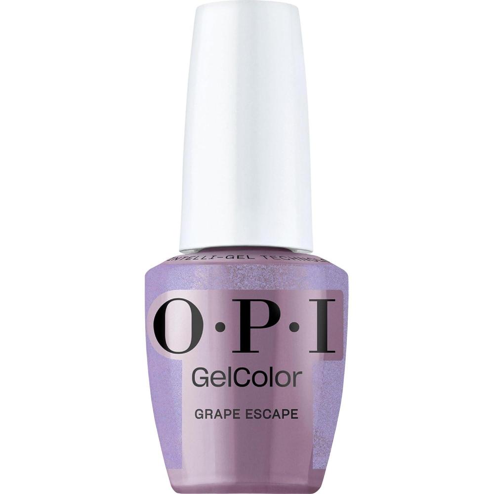imageOPI GelColor LED Cure Gel Nail Polish Pink amp Purple Shades SalonQuality Shine LongLasting Wear Easily Soak Off Removal Vegan amp HEMA Free 05 Fl OzGrape Escape Sheer Light Lavender Purple Shimmer