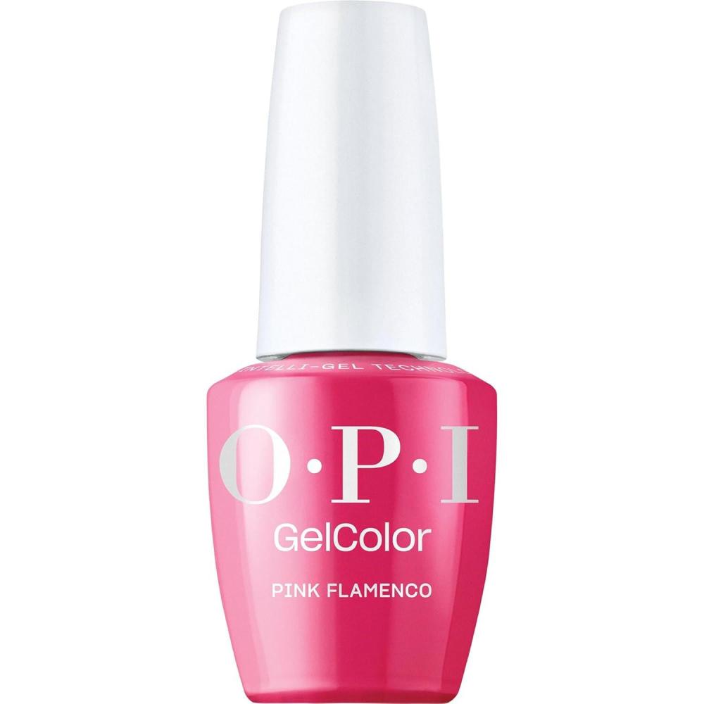 imageOPI GelColor LED Cure Gel Nail Polish Pink amp Purple Shades SalonQuality Shine LongLasting Wear Easily Soak Off Removal Vegan amp HEMA Free 05 Fl OzPink Flamenco Opaque Bright Hot Pink