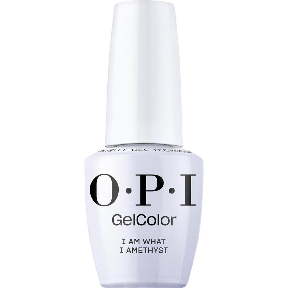 imageOPI GelColor LED Cure Gel Nail Polish Pink amp Purple Shades SalonQuality Shine LongLasting Wear Easily Soak Off Removal Vegan amp HEMA Free 05 Fl OzI Am What I Amethyst Opaque Soft Cool Lilac Purple