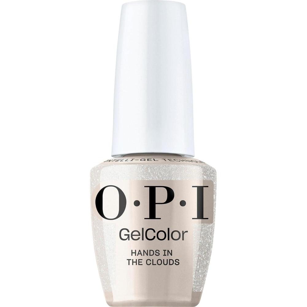 imageOPI GelColor LED Cure Gel Nail Polish  White Gray amp Black Shades  SalonQuality Shine LongLasting Wear  Easily Soak Off Removal  Vegan amp HEMA Free  05 Fl OzHands In The Clouds  SemiSheer Pastel White Shimmer