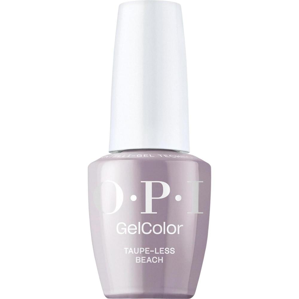 imageOPI GelColor LED Cure Gel Nail Polish White Gray amp Black Shades SalonQuality Shine LongLasting Wear Easily Soak Off Removal Vegan amp HEMA Free 05 Fl OzTaupeless Beach Opaque Soft Gray Lavender