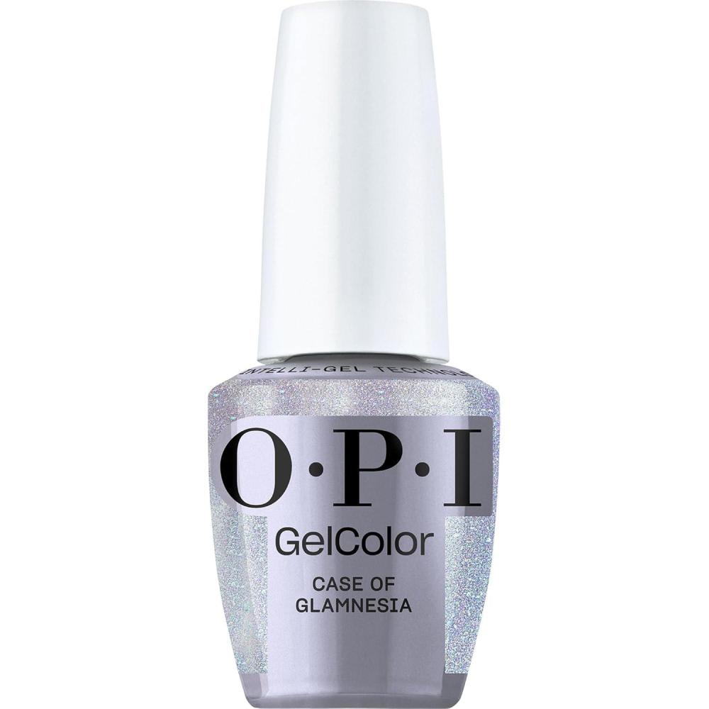 imageOPI GelColor LED Cure Gel Nail Polish  White Gray amp Black Shades  SalonQuality Shine LongLasting Wear  Easily Soak Off Removal  Vegan amp HEMA Free  05 Fl OzCase of Glamnesia  Sheer Pastel Silver Shimmer