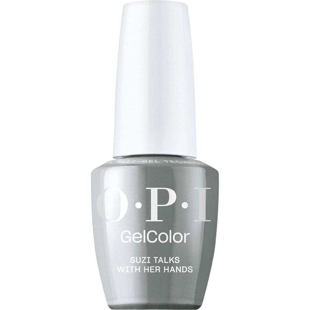 imageOPI GelColor LED Cure Gel Nail Polish  White Gray amp Black Shades  SalonQuality Shine LongLasting Wear  Easily Soak Off Removal  Vegan amp HEMA Free  05 Fl OzSuzi Talks with Her Hands  Opaque Muted Gray