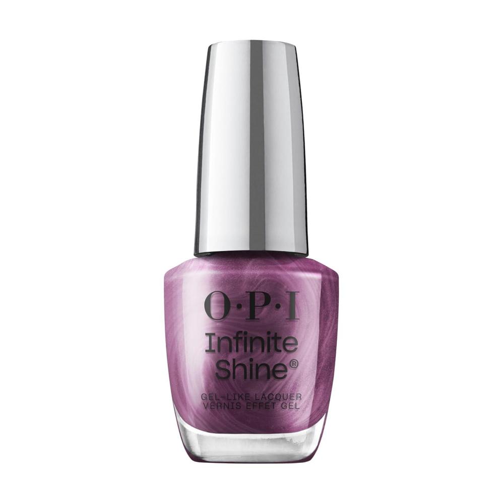 imageOPI Infinite Shine Nail Polish Pinks amp Purples Gellike Wear amp Shine Vegan Long Lasting Streak FreeMy Berry Janes SemiSheer Dark Cool Purple Silver Shimmer