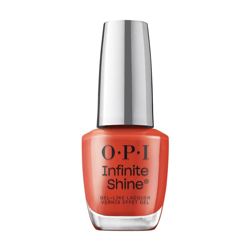 imageOPI Infinite Shine Nail Polish Reds Gellike Wear amp Shine Vegan Long Lasting Streak FreeKnock Em Red