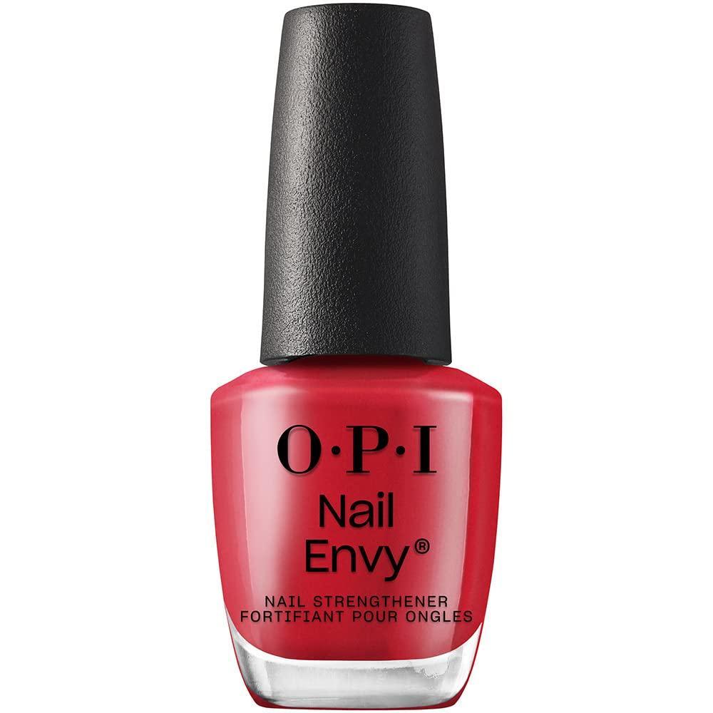 imageOPI Nail Envy Nail Strengthener Clear amp Opaque Crme Nail Polish Treatment Strengthen Weak amp Thin NailsBig Apple Red